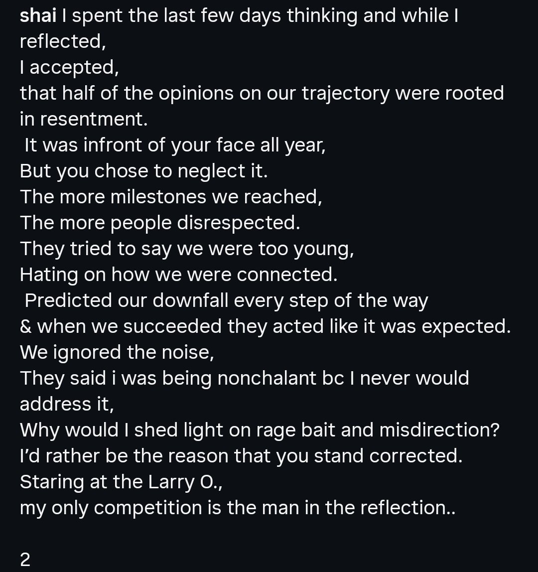 NBAdoPovo's tweet image. Shai Gilgeous-Alexander acabou de fazer esse post no Instagram 

&quot;Passei os últimos dias pensando e, enquanto refletia,
aceitei
que metade das opiniões sobre nossa trajetória vinham da mágoa.

Estava na sua cara o ano inteiro,
mas você escolheu ignorar.
Quanto mais conquistas…
