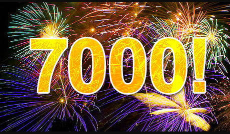 Thank you all for getting me to 7k followers today!  You guys rock!