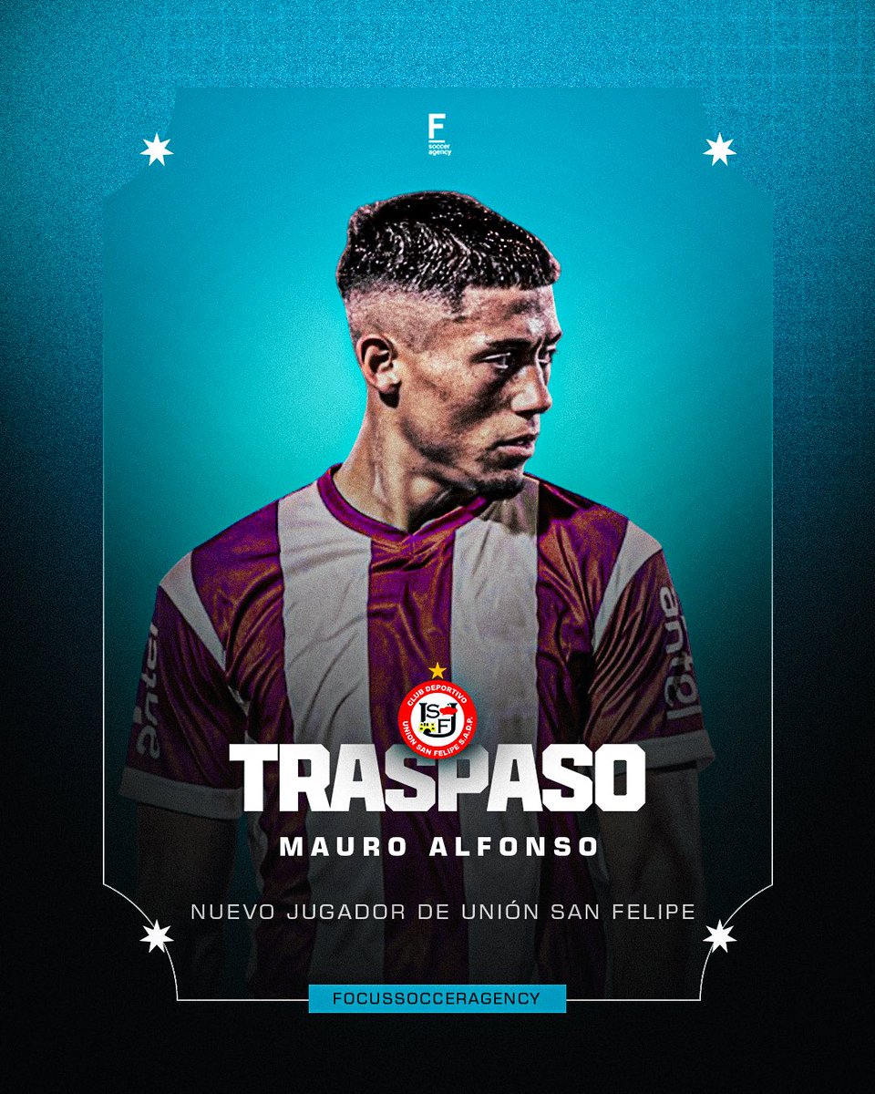 Focus_SAgency's tweet photo. 🫡 ¡𝐄𝐥 𝐏𝐚𝐭𝐫𝐨́𝐧 𝐚 𝐂𝐡𝐢𝐥𝐞! 

𝗠𝗮𝘂𝗿𝗼 𝗔𝗹𝗳𝗼𝗻𝘀𝗼 es nuevo jugador de Unión San Felipe 🇨🇱

🤝🏼 Primera experiencia internacional para el #FocusPlayer. https://t.co/7uOu0MTqMC