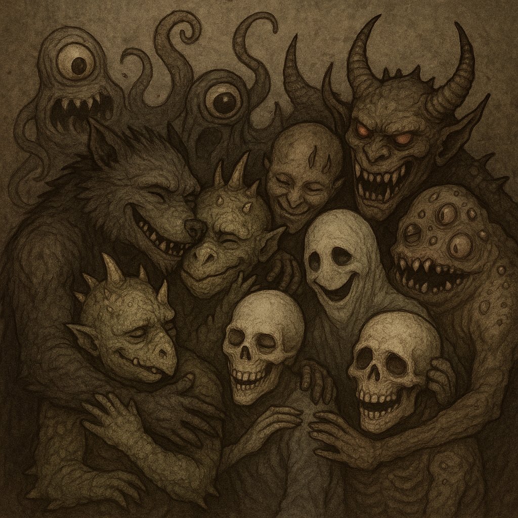 I want to be a monster (aesthetically) in a community of monsters who all love and care for each other

It’s ok to not be human, it’s okay to seem terrifying, that doesn’t make you bad