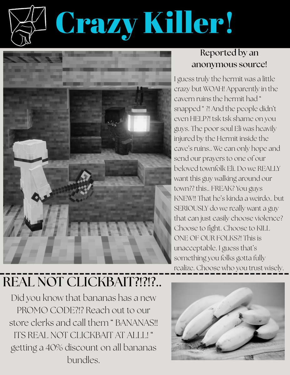 ChorionSMP's tweet image. Hush Valley News Issue #1 is out!!! You can see what our crazy residents are up to!!!
