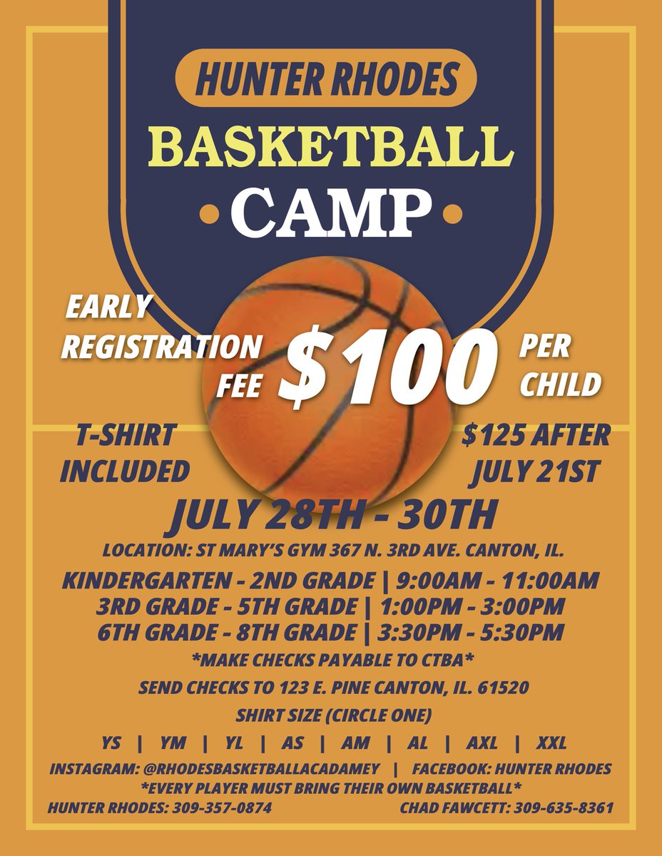 Summer Basketball Camp 📈🏀

Message with any questions!