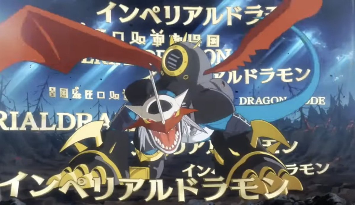KotW94's tweet image. *Paildramon evoluciona a Imperialdramon*
Mientras tanto los habitantes de un castillo Random que no tenían nada que ver: ...