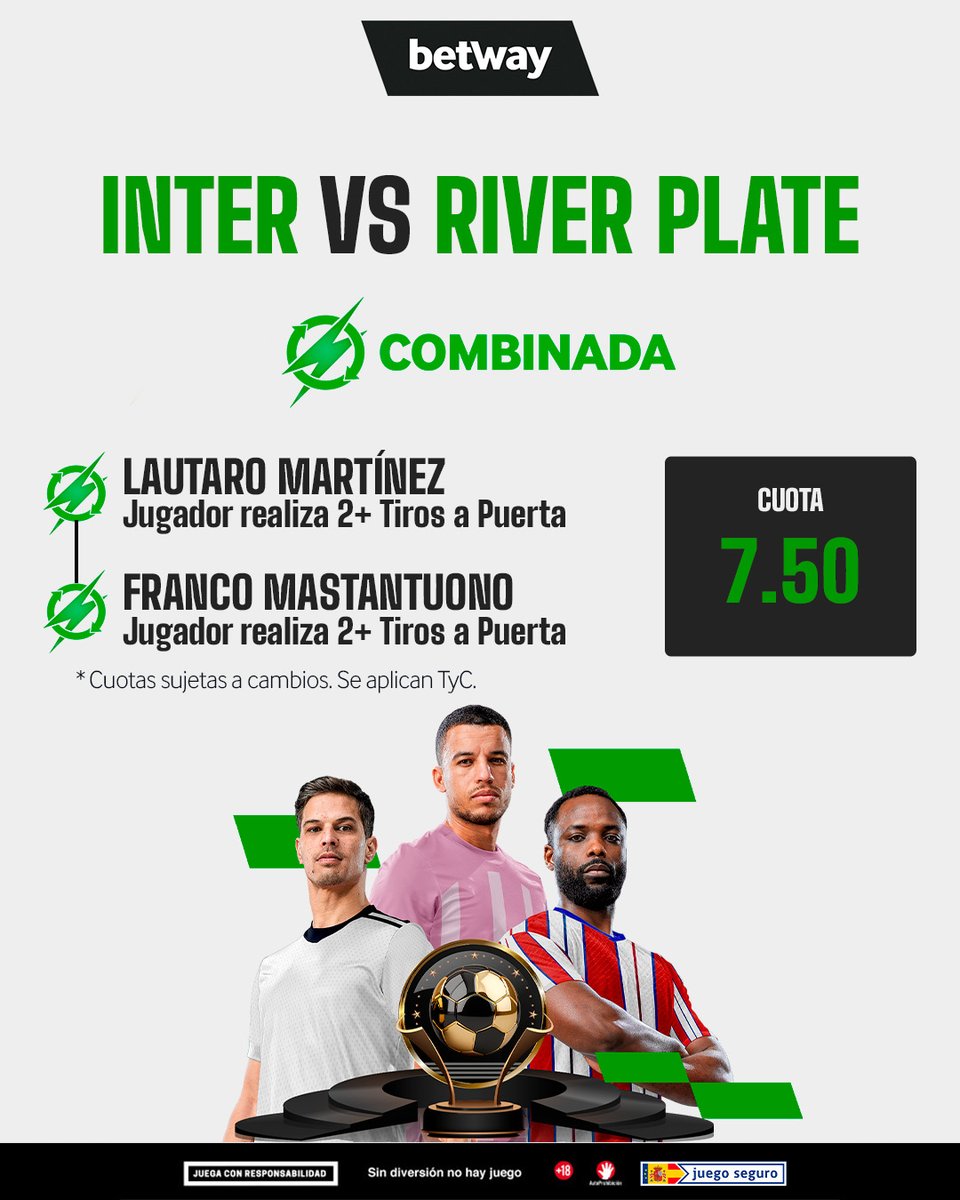 🏆𝗠𝗨𝗡𝗗𝗜𝗔𝗟 𝗖𝗟𝗨𝗕𝗘𝗦🏆

🔝 ¡PARTIDO DE LOS GRANDES! Inter y River se disputan la clasificación con un ojo puesto en lo que haga Rayados.

⚽ Lautaro Martínez y Franco Mastantuono liderarán a sus equipos en la parcela ofensiva.

🌟 ¿Nos sigues?