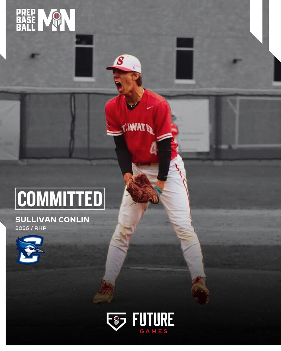 Prep Baseball Minnesota (@prepbaseballmn) on Twitter photo #๐๐๐
๐๐๐: ๐๐จ๐ฆ๐ฆ๐ข๐ญ๐ฆ๐๐ง๐ญ ๐๐ฉ๐๐๐ญ๐ โ
+ '26 RHP, Sullivan Conlin (<a href="/SullivanConlin/">Sullivan Conlin</a>| @SAHSBaseball20) has committed to <a href="/CU_Baseball/">Creighton Baseball</a>.
+ Conlin was a member of #TeamMinnesotaโจ at the 2024 @PrepBaseball Future Games.
๐ค loom.ly/HQlT02Y #๐๐๐
๐๐๐: ๐๐จ๐ฆ๐ฆ๐ข๐ญ๐ฆ๐๐ง๐ญ ๐๐ฉ๐๐๐ญ๐ โ
+ '26 RHP, Sullivan Conlin (<a href="/SullivanConlin/">Sullivan Conlin</a>| @SAHSBaseball20) has committed to <a href="/CU_Baseball/">Creighton Baseball</a>.
+ Conlin was a member of #TeamMinnesotaโจ at the 2024 @PrepBaseball Future Games.
๐ค loom.ly/HQlT02Y