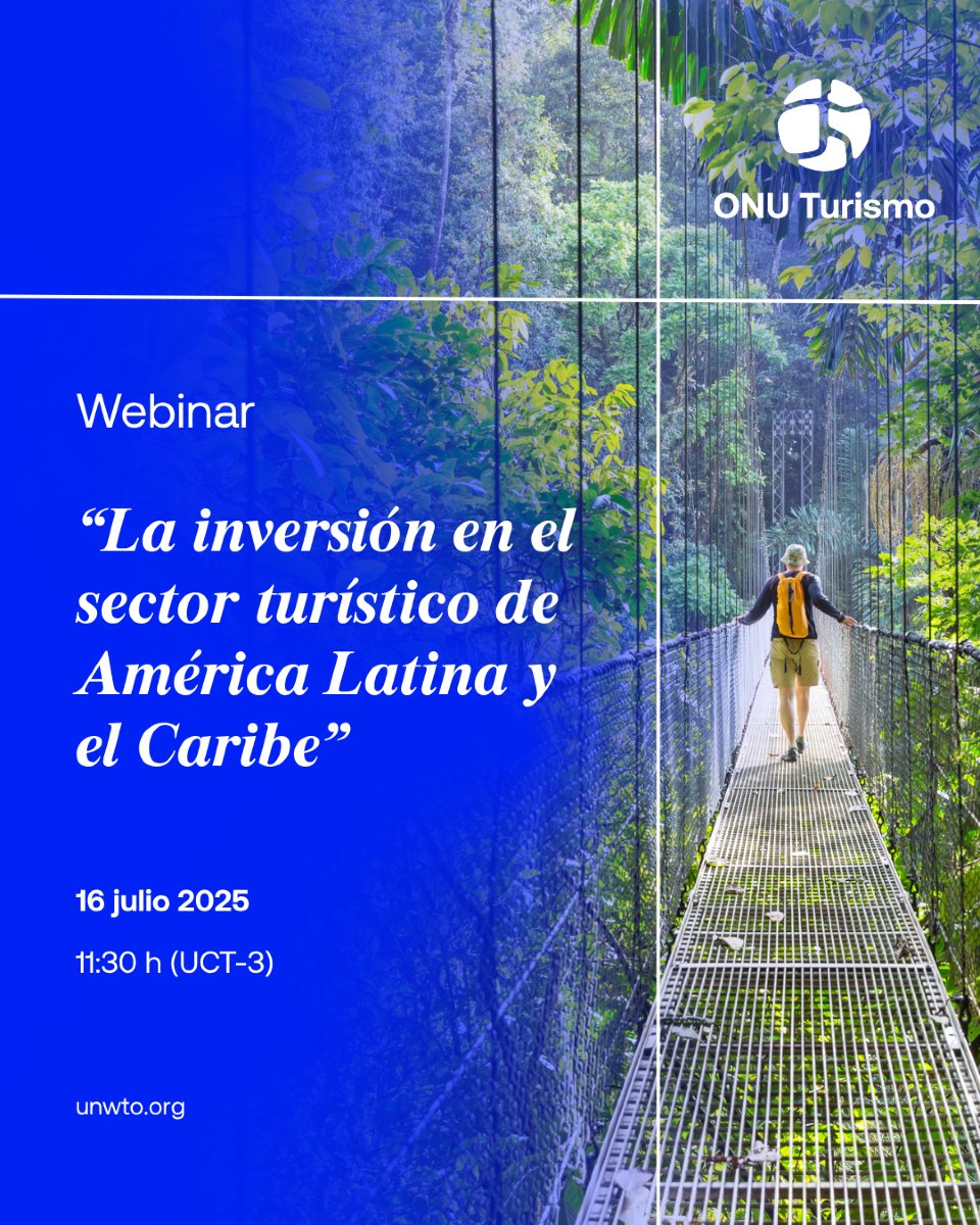 📢 Save the date
La inversión en el sector turístico de América Latina y el Caribe
🗓 16 de julio
⏰ 11:30 h (UTC-3)

Explora junto a expertos las oportunidades de inversión, tendencias y desafíos que marcarán el futuro en la región.

Regístrese 👉 f.mtr.cool/dadwxjmbyc