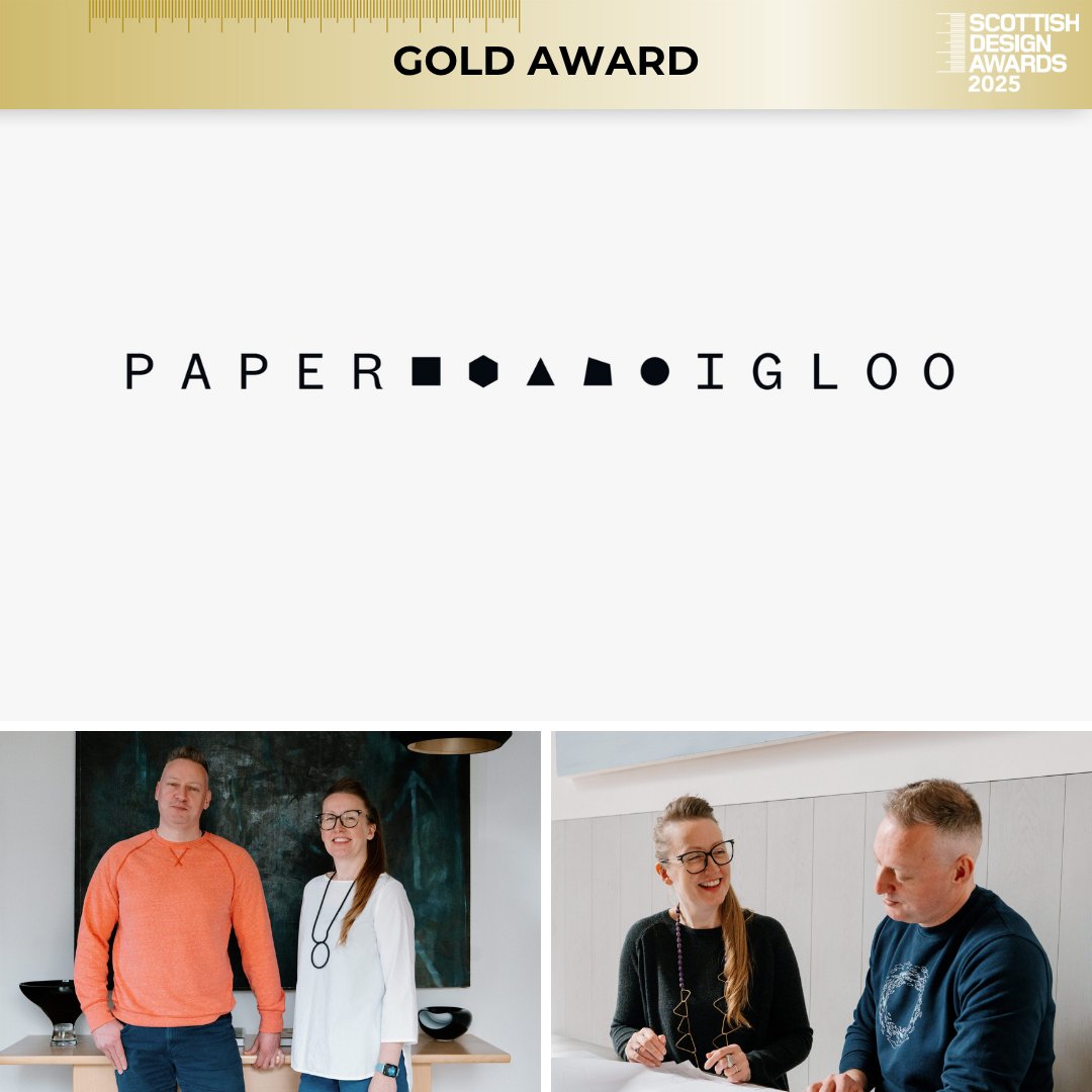 ScottishDesign's tweet image. @paperigloovoice wins the Client of The Year Award, Congratulations!, Thanking @needthinking_ for the nomination. #scotdesign bit.ly/450Sv49