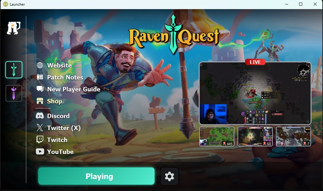 The new <a href="/RavenQuestGame/">RavenQuest</a> Launcher from today's update is so nice for creators.. the fact creators are now showcased ON the launcher is amazing... ALSO Peep the <a href="/RavenIdle/">RavenIdle</a> on the left 👀