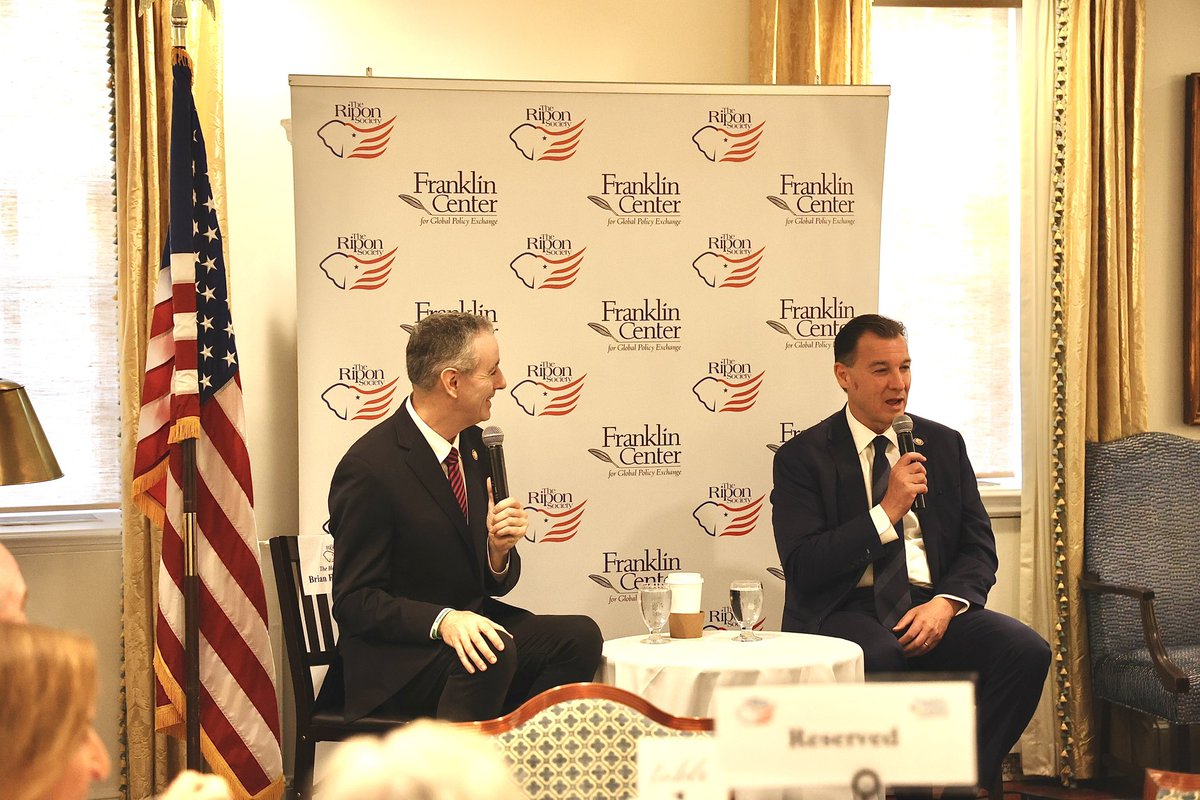 ProbSolveCaucus's tweet image. Today, PSC Co-Chairs @RepBrianFitz and @RepTomSuozzi joined the @RiponSociety and Franklin Center for a candid conversation on the challenges facing Congress and why bipartisan problem-solving is more important than ever.
From our broken immigration system to our growing…
