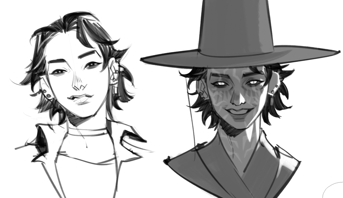 YellowSyro's tweet photo. lil sketch of fem jinu https://t.co/kbsflzhJKY