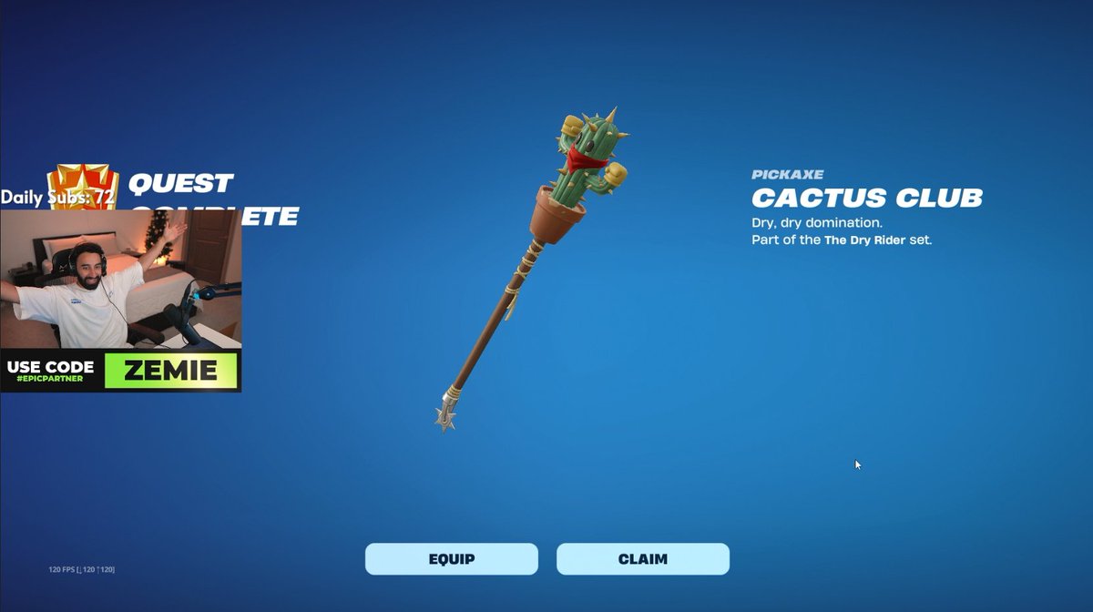 THE CACTUS CLUB PICKAXE IS OFFICIALLY IN FORTNITE 🌵
