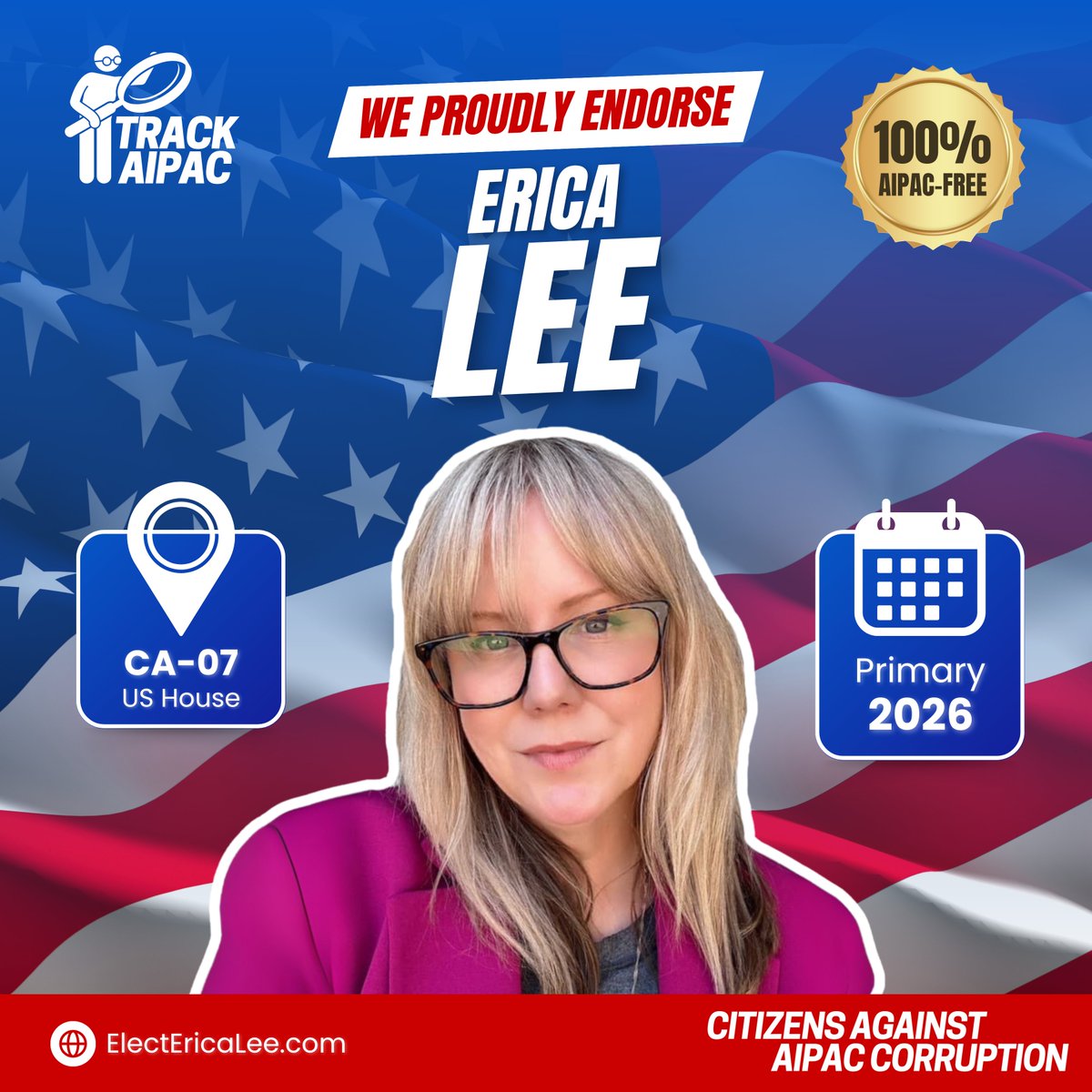 TrackAIPAC's tweet image. AIPAC's 80-year-old Rep. Doris Matsui has anti-corruption challenger in California's 7th congressional district!

Introducing @ElectEricaLee!

Erica Lee is running a bold, principled campaign to give the working class a seat at the table - and she's not accepting ANY Israel lobby…