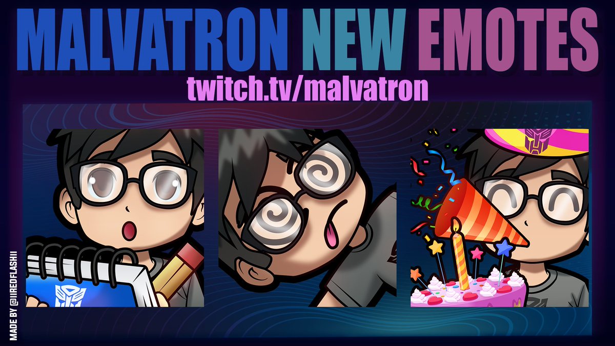 Malvatron26's tweet image. Tysm @IIRedFlashII for the amazing new emotes! Appreciate you as always my friend.