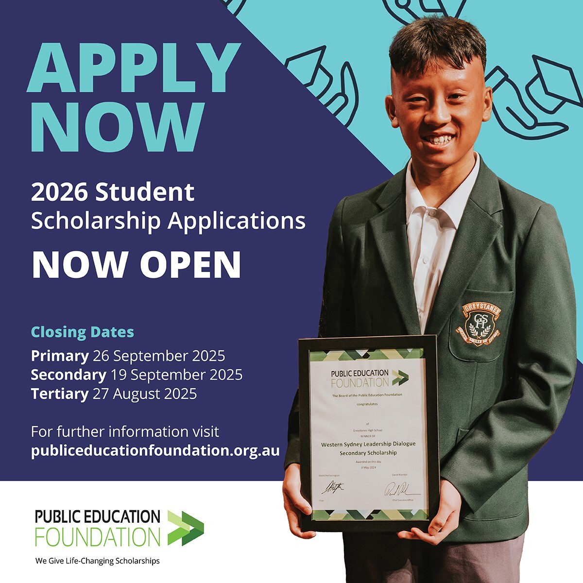 Public Ed Foundation (@pefoz) on Twitter photo Scholarships for public school students across Australia are open for application! Visit our website for details and to apply online. hubs.li/Q03t611T0
<a href="/NSWPandCFed/">P&C Federation</a> <a href="/nswppa/">New South Wales Primary Principals’ Association</a> <a href="/NSWSPC/">NSW Secondary Principals' Council</a> <a href="/ParentsVictoria/">Parents Victoria</a> <a href="/NTCOGSO/">NTCOGSO</a> <a href="/ACSSOTWEETS/">ACSSO</a> <a href="/ASPALeaders/">ASPA</a> <a href="/ASTA_online/">Australian Science Teachers Association</a> <a href="/LilaMularczyk/">💧Lila Mularczyk OAM JP FACE FACEL💗🌈</a> Scholarships for public school students across Australia are open for application! Visit our website for details and to apply online. hubs.li/Q03t611T0
<a href="/NSWPandCFed/">P&C Federation</a> <a href="/nswppa/">New South Wales Primary Principals’ Association</a> <a href="/NSWSPC/">NSW Secondary Principals' Council</a> <a href="/ParentsVictoria/">Parents Victoria</a> <a href="/NTCOGSO/">NTCOGSO</a> <a href="/ACSSOTWEETS/">ACSSO</a> <a href="/ASPALeaders/">ASPA</a> <a href="/ASTA_online/">Australian Science Teachers Association</a> <a href="/LilaMularczyk/">💧Lila Mularczyk OAM JP FACE FACEL💗🌈</a>