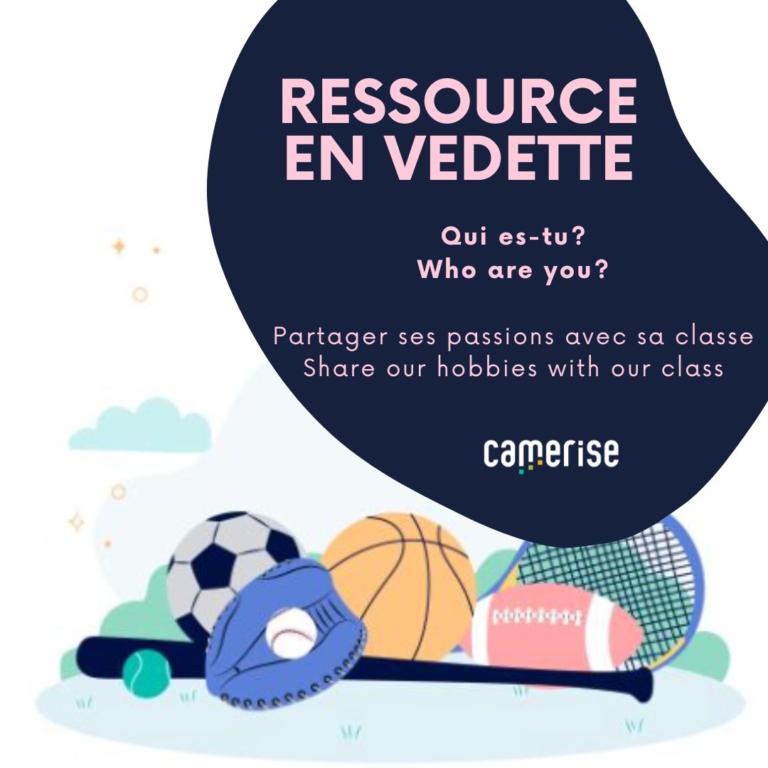 Discover on #Camerisefslhub this #FL Chat mat accompanied by a presentation and a teaching guide. This activity allows you to initiate an interesting conversation in class among students, so that they can discover everyone’s favorite #sports and hobbies.
🔗studio.camerisefsl.ca/fr/resources/l…