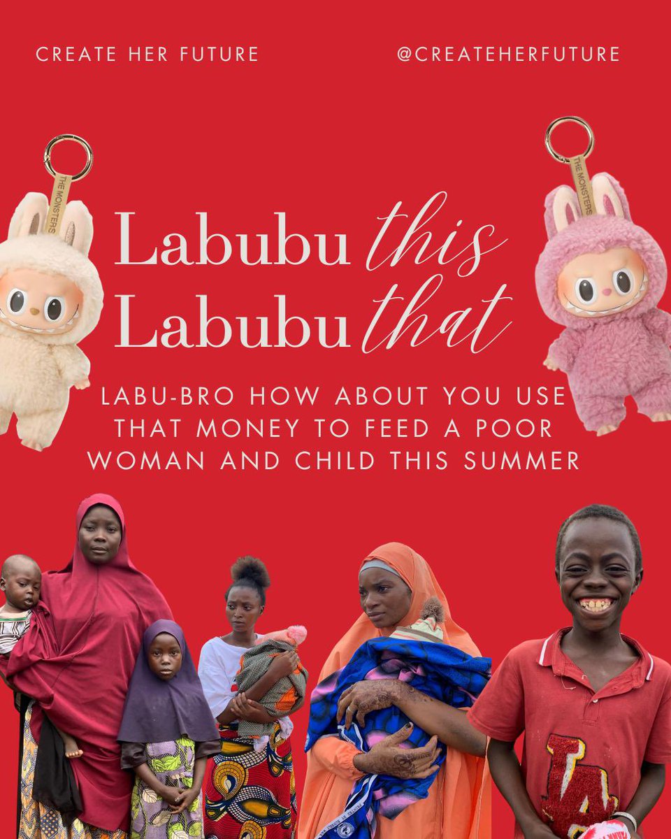 CreateHerFuture's tweet photo. This summer, skip the plushie flex and help us feed women and children in need.
We’re not anti-cute — we’re pro-compassion. 🧸❤️
#CreateHerFuture #CHFI #FeedTheFuture #GiveBackWithStyle #charity https://t.co/FccZlBH9yw