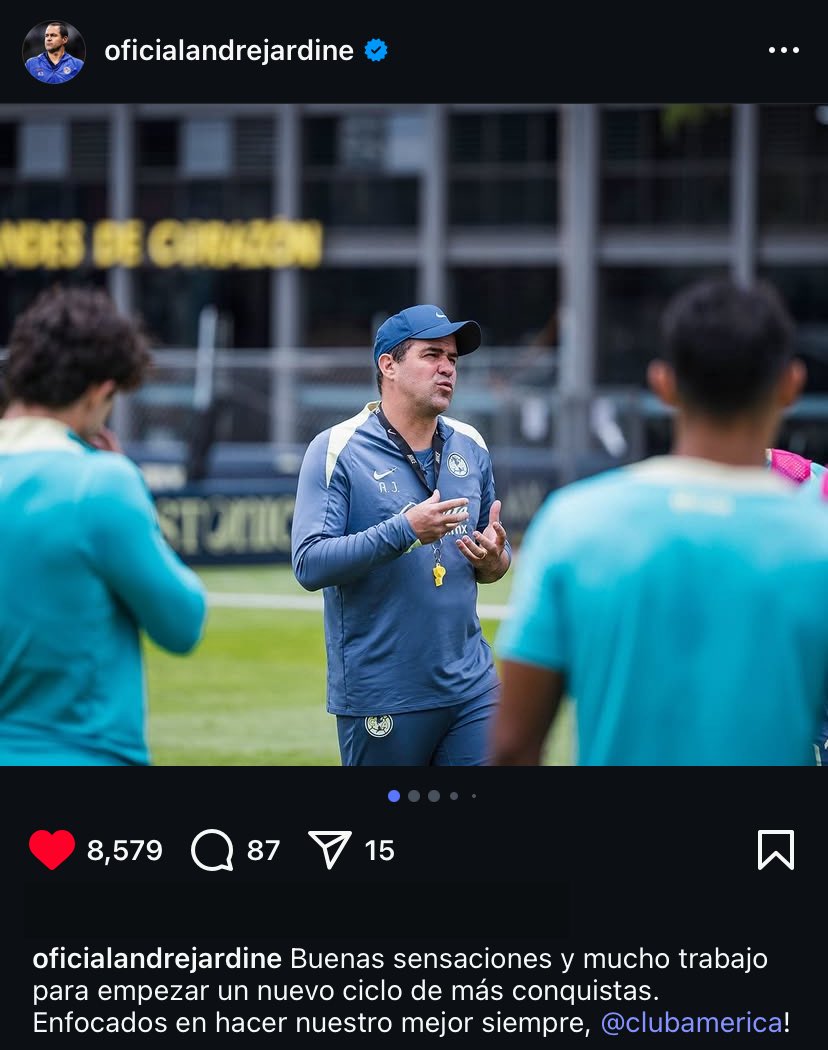 André Jardine quiere seguir haciendo historia en el Club América😮‍💨💛🦅