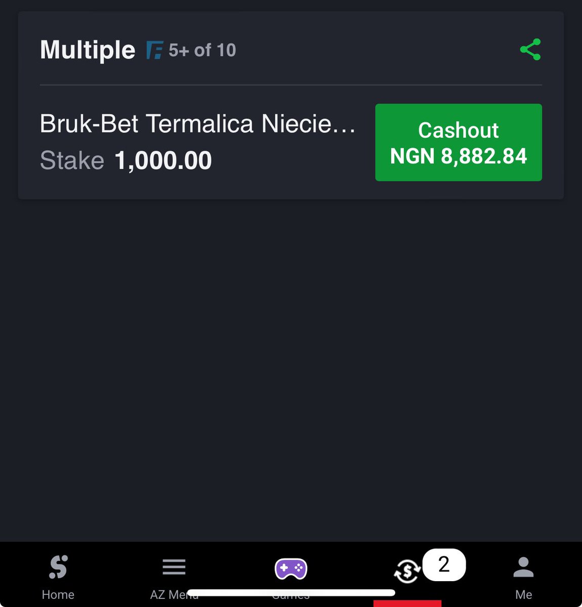 Ola1333252's tweet photo. @gg_punter Sey make I cash out bro? Just need one game to get in out of 3 games left https://t.co/0gdosrGOdU