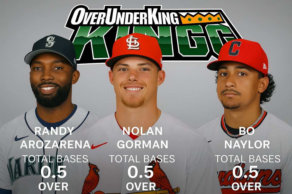 OUKingPropBets's tweet image. 🔥 TOTAL BASES BURNERS 🔥

3 studs. One mission: SMASH that 0.5 OVER 💥

💣 Randy Arozarena
💣 Nolan Gorman
💣 Bo Naylor

All locked in at 0.5 Total Bases ➡️ OVER

🧠 Powered by @propsbotai 
🎁 7-Day FREE Trial w/ code OUKING
👉 link.propsbot.ai/LgKEBsGOTRb

#MLB #PrizePicks