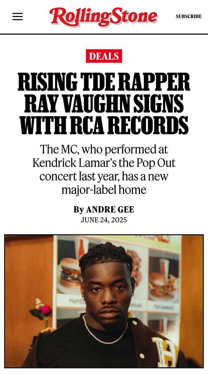 Ray Vaughn has signed to RCA Records 👏🏾

Congratulations Ray Vaughn 🔥
