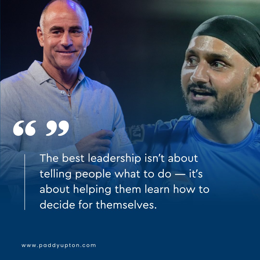 Telling people what to do creates dependence. The best leaders grow decision-makers — especially under pressure. Read my latest: The Best Leaders Teach You to Lead Yourself – paddyupton.com/2025/06/25/the… #PaddyUpton #LeadershipThatLasts