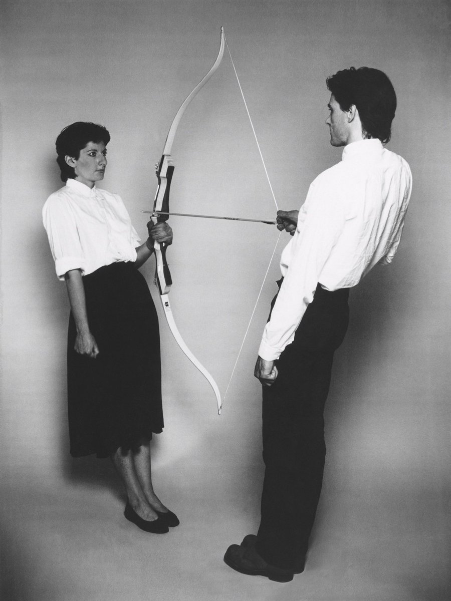 N1Y0M's tweet image. Marina Abramović and Ulay. Rest Energy. (1980)