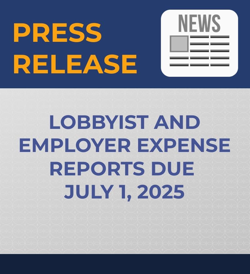 PRESS RELEASE: LOBBYIST AND EMPLOYER EXPENSE REPORTS DUE JULY 1, 2025 

The full press release can be found on the Secretary of State’s website at sdsos.gov//about-the-off….