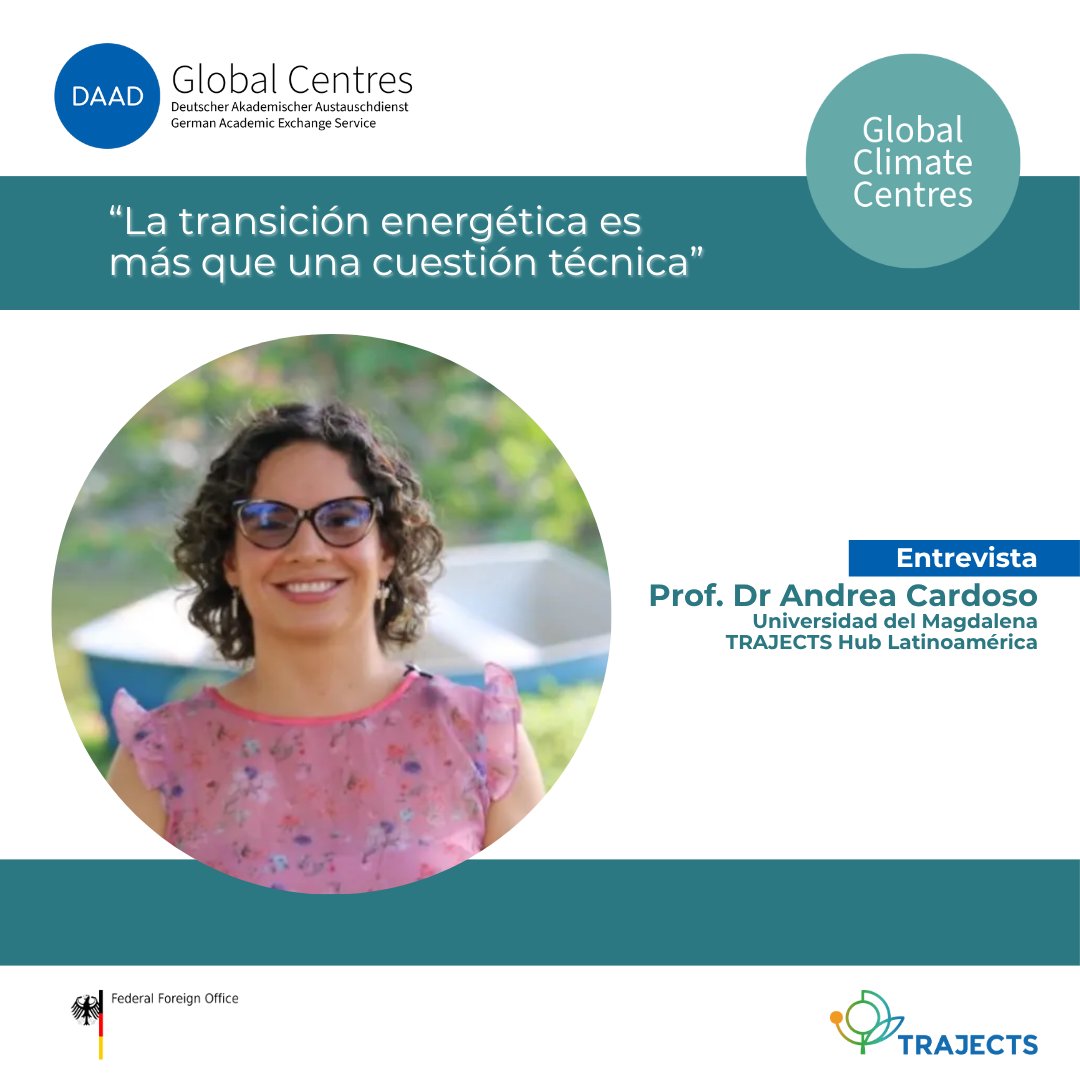 "La transición energética es más que una cuestión técnica;  es un cambio social, económico y cultural." – Prof. Andrea Cardoso Díaz (<a href="/andreacardosodi/">Andrea Cardoso, Ph.D</a>), Universidad del Magdalena y #TRAJECTS, en entrevista para el <a href="/DAAD_Germany/">DAAD News</a>.

Lee la entrevista 👇
daad.de/en/the-daad/da…
