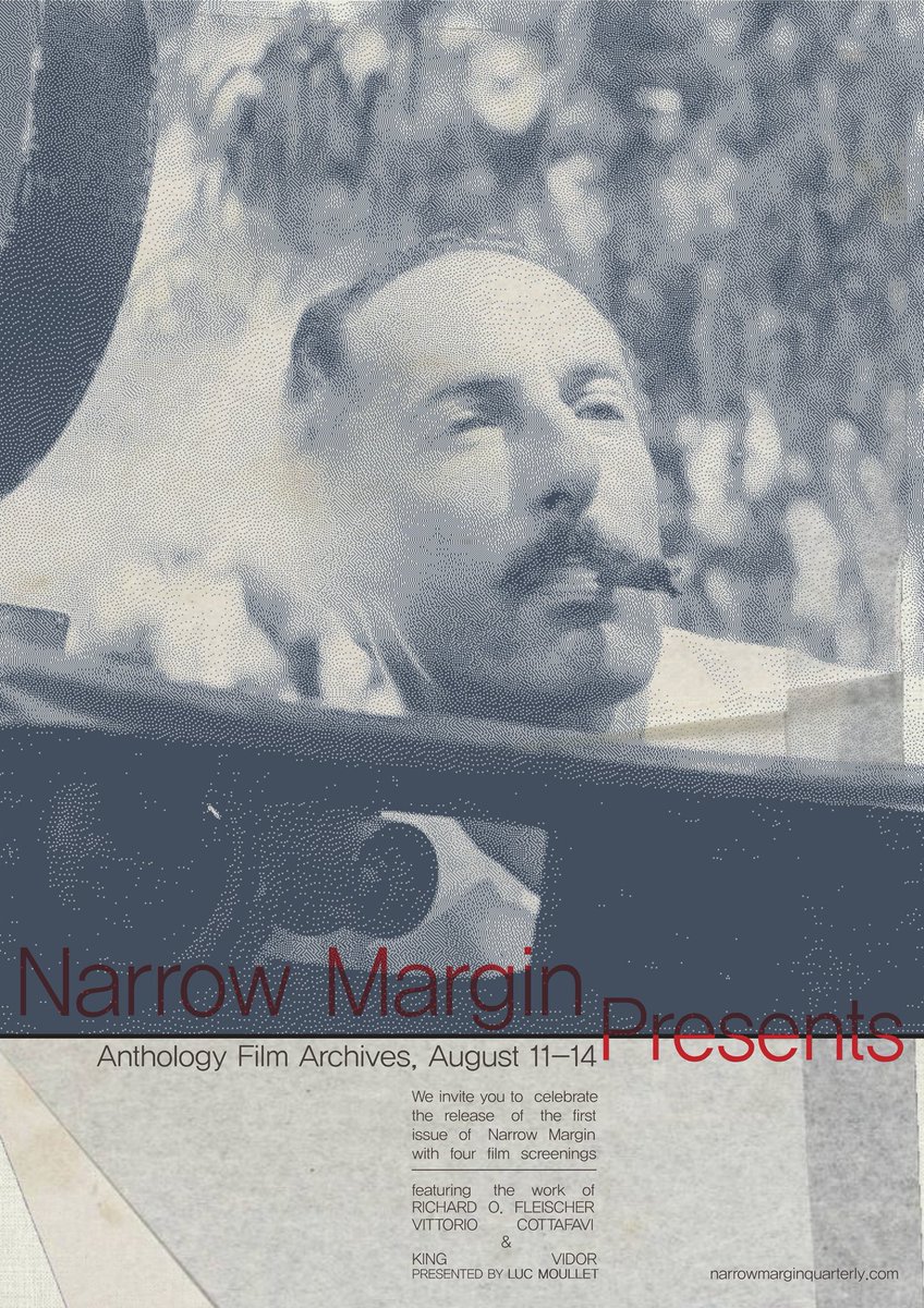 benjamin 🇵🇸 (@bnjmncrs) on Twitter photo we started a film magazine (narrowmargin.film). we’re launching our first issue, devoted to luc moullet & vittorio cottafavi, with this series at <a href="/AnthologyFilm/">Anthology Film Archives</a> we started a film magazine (narrowmargin.film). we’re launching our first issue, devoted to luc moullet & vittorio cottafavi, with this series at <a href="/AnthologyFilm/">Anthology Film Archives</a>
