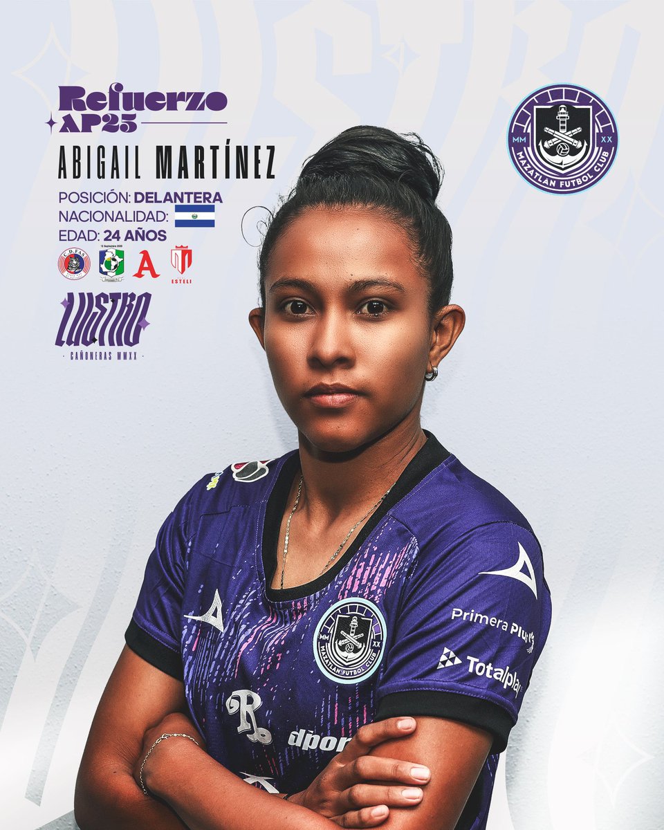 #FanáticosPlus | La salvadoreña Abigail Martínez fue presentada como nueva jugadora del Mazatlán de la #LigaMX Femenil. 🇲🇽⚽️🇸🇻

Martínez llega procedente del Real Estelí de Nicaragua donde logró el bicampeonato de liga. 🏆🔝