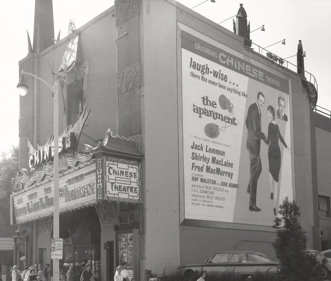 65 years ago today, you could come to the theatre and watch THE APARTMENT.

The film would go on to win five Oscars including Best Picture! 

Writer / Director / Producer Billy Wilder won three Oscars for the film.