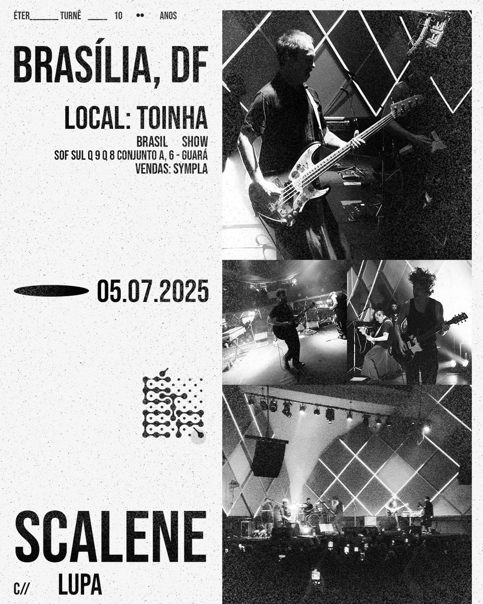 Faltam 10 dias pra tocarmos em casa! 
Brasília, nosso show é 05/07 no Toinha com os <a href="/BandaLupa/">Lupa</a>! 
Ingressos aqui: sympla.com.br/evento/scalene…

#scalene #bandascalene
