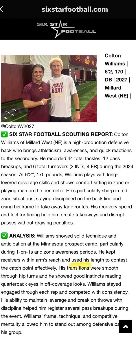 Thanks for the write up <a href="/sixstarfootball/">Six Star Football | PLUS+</a>!
<a href="/MWWildcatFB/">Millard West Wildcat FB</a> <a href="/david_mcenaney/">David Mac</a>