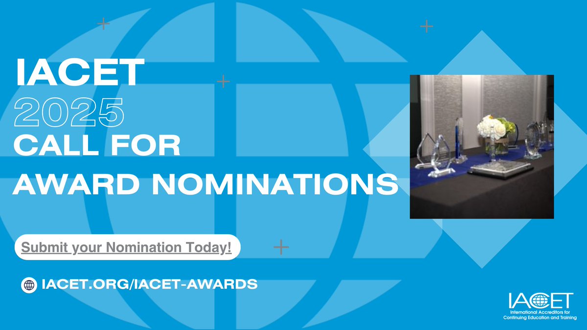 FINAL WEEK!
Nominate for the #IACETAwards by July 1.
🗳️ Show the world what excellence looks like.
🔗 hubs.ly/Q03kYr8c0