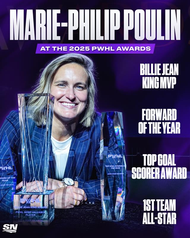 Captain Clutch added some new hardware to her trophy case at the 2025 PWHL Awards 🐐