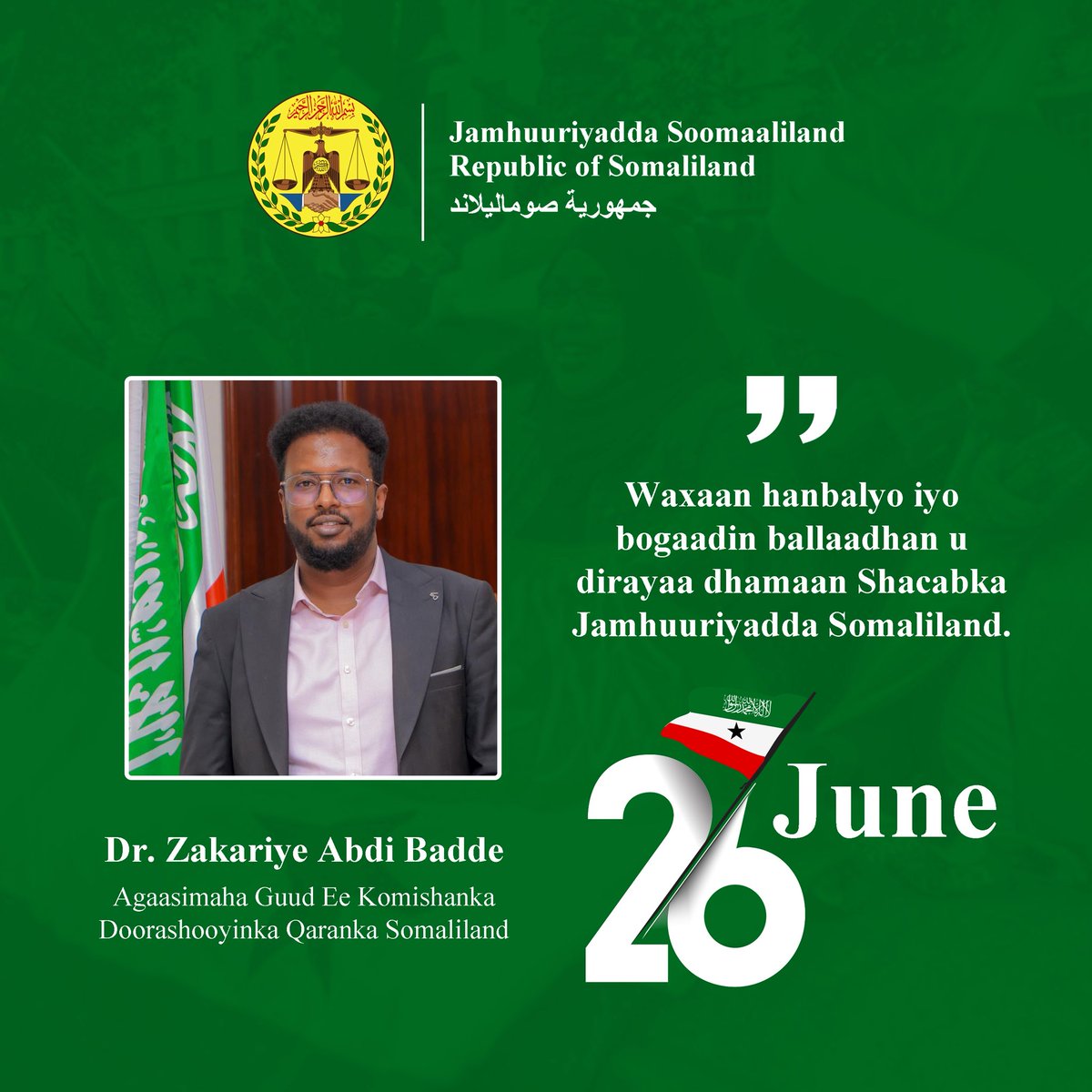 Happy 26 June to all Somalilanders