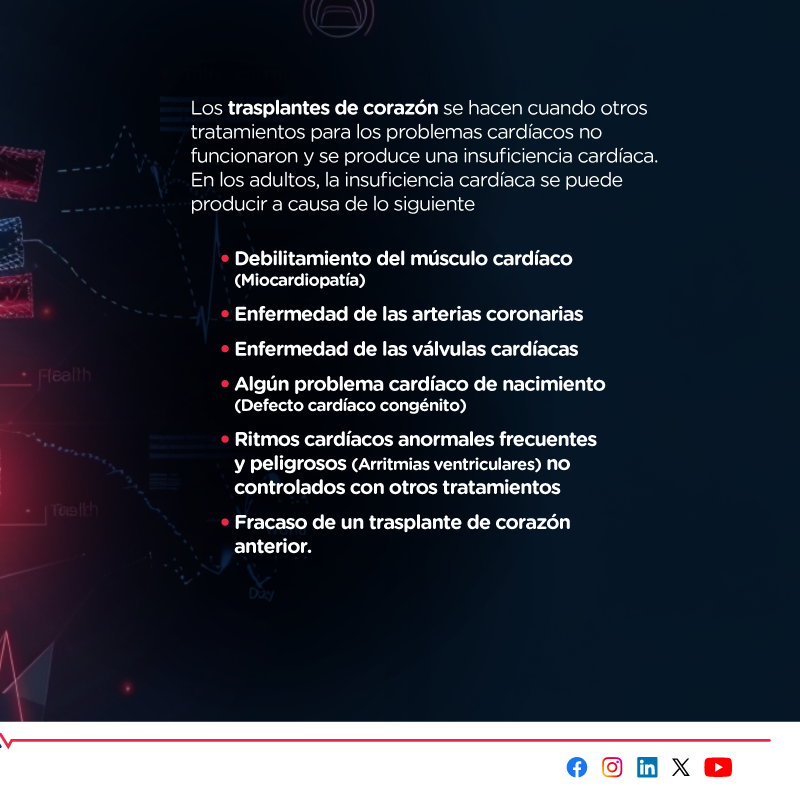 EcmoMexico's tweet photo. #ConocimientoECMO
¿Por qué se realiza un trasplante de corazón?
#ECMO_ECLS_México #SalvandoVidas #TerapiaECMO #Chihuahua #Gdl #CDMX #TrasplanteDeCorazón
Urgencias, atención y traslados 24/7
☎ GDL 33 2332 6342
☎ CDMX 55 7662 3520
☎ Chihuahua 61 4529 7585 https://t.co/BWosu1RWEX