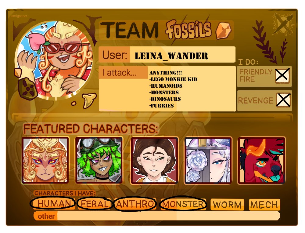 LeinaWander's tweet image. My artfight card for this year &amp;gt;:3