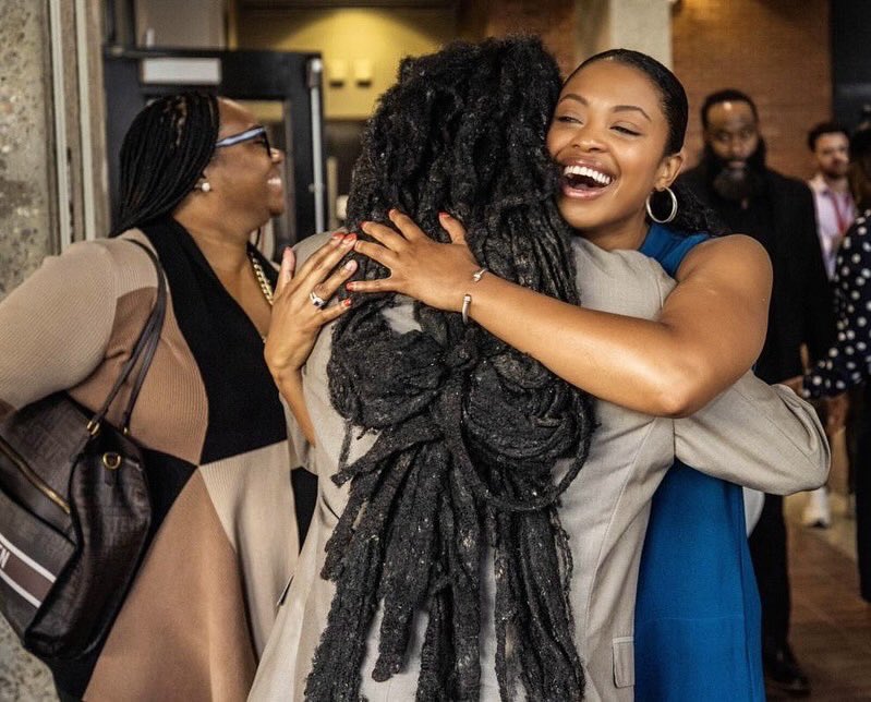 Hugging my client, Benjamin Cole, for the first time following his release from prison today in Greensboro North Carolina. He spent 27 years incarcerated for a crime he did not commit. Benjamin—you are loved and you are free. Read our press release here: shorturl.at/uMXQg