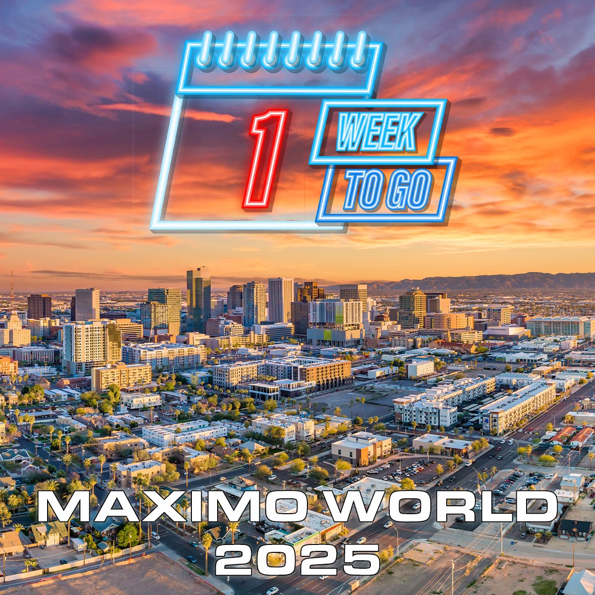 JBrockMaximo's tweet image. Maximo World 2025 is just one week away!!!!!  See you in Phoenix, Arizona.  It&apos;s gonna be HOT!!! 🔥🔥🔥

#Maximo #MaximoWorld #WorkflowAutomation #MRO #AssetManagement #MaintenanceOptimization