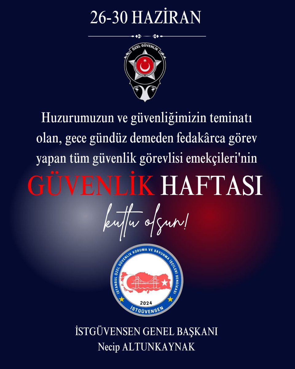 İstGuvenDer TR 🇹🇷 (@istguvender) on Twitter photo Özel Güvenlik Günü ve haftası Kutlu Olsun!
#farkındalık
#özelgüvenlikhaftası
<a href="/TC_icisleri/">T.C. İçişleri Bakanlığı</a> <a href="/EmniyetGM/">Türk Polis Teşkilatı</a> <a href="/jandarma/">T.C. Jandarma Gn. K</a> <a href="/AliYerlikaya/">Ali Yerlikaya</a>
#YellowLegacy #FenerbahceBeko #PoliseCanSuyu #yangın "Marko Paşa"İstemiyoruz "Kurtlar Vadisi""Ezgi Mola""Cem Küçük" Dusan F-35"Uğurcan Çakır" Hakemler Özel Güvenlik Günü ve haftası Kutlu Olsun!
#farkındalık
#özelgüvenlikhaftası
<a href="/TC_icisleri/">T.C. İçişleri Bakanlığı</a> <a href="/EmniyetGM/">Türk Polis Teşkilatı</a> <a href="/jandarma/">T.C. Jandarma Gn. K</a> <a href="/AliYerlikaya/">Ali Yerlikaya</a>
#YellowLegacy #FenerbahceBeko #PoliseCanSuyu #yangın "Marko Paşa"İstemiyoruz "Kurtlar Vadisi""Ezgi Mola""Cem Küçük" Dusan F-35"Uğurcan Çakır" Hakemler