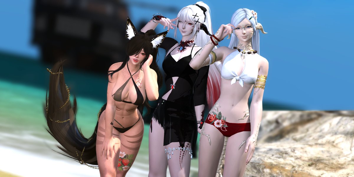 Got to meet up with the wonderful <a href="/Hazel_FFXIV/">Hazel</a> and <a href="/EkiXo_/">Eki</a> at the #ffxivsummerbash today! Despite my social anxiety sky rocketing, it's been nice to meet up with some wonderful friends 💖