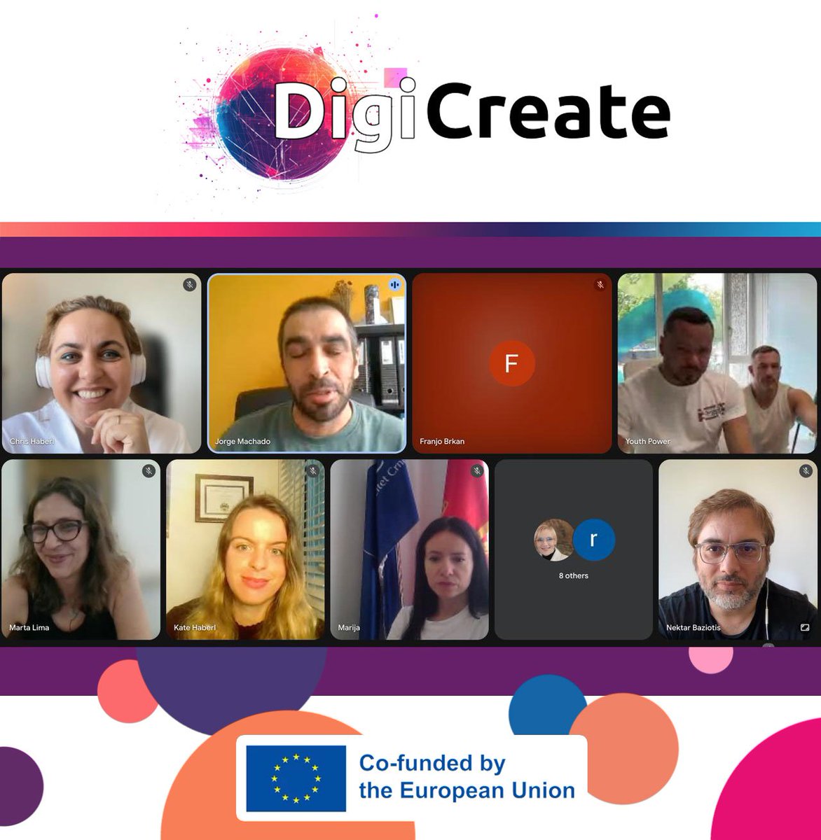 DigiCreate_'s tweet photo. On June 23, @EAConsultingSL led a consortium meeting to kick off WP6: Impact &amp; Dissemination.
We covered outreach tasks, visual identity, GDPR &amp; partner deadlines.
🌐 https://t.co/wye2wYUPNY
#DigiCreate #CreativeExchanges #EACEA #ErasmusPlus #EUCofunded https://t.co/cPaBvyquv8
