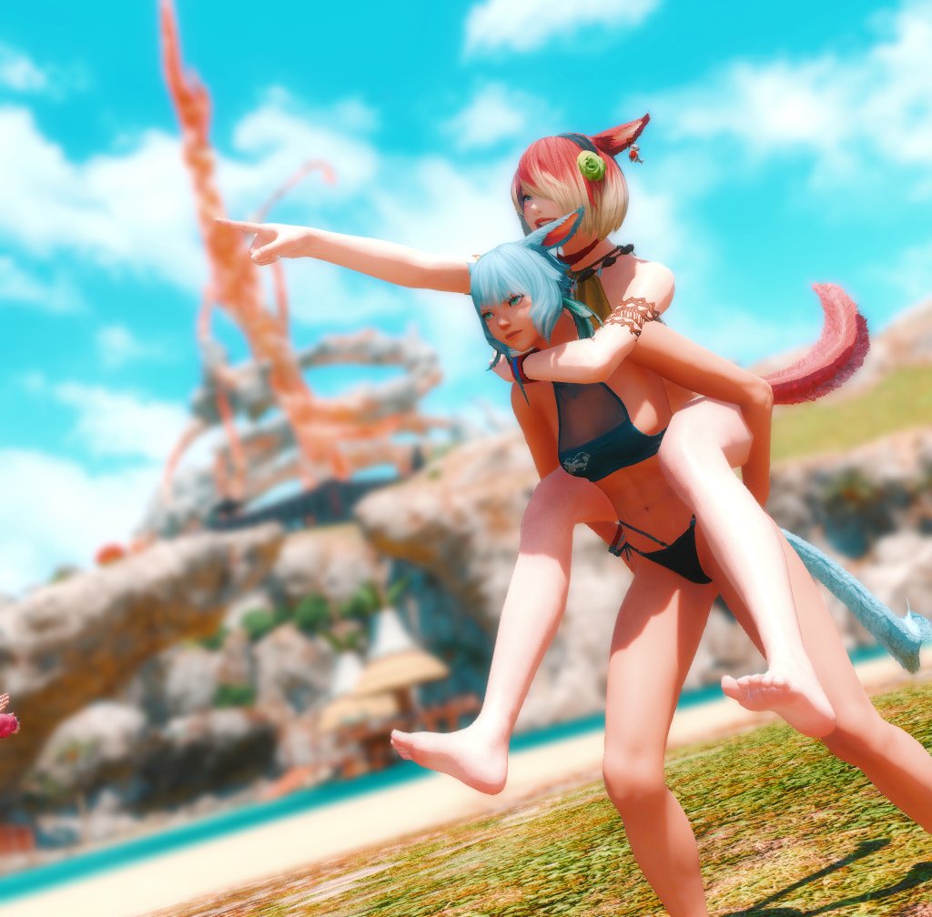 Getting a lift to the #ffxivsummerbash courtesy of
<a href="/BlueIceNSFW/">Never Melt Ice Cream</a>