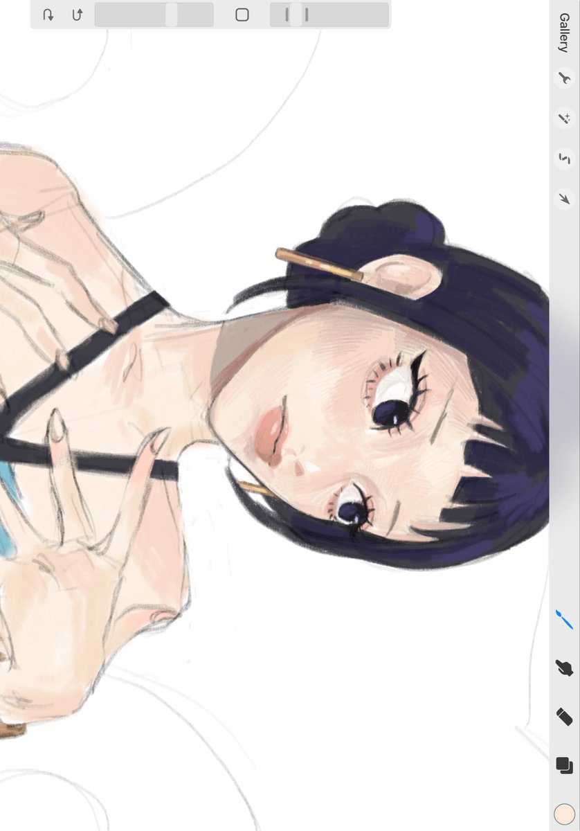 i havent drawn in so longg >.< wip of #zoey !!