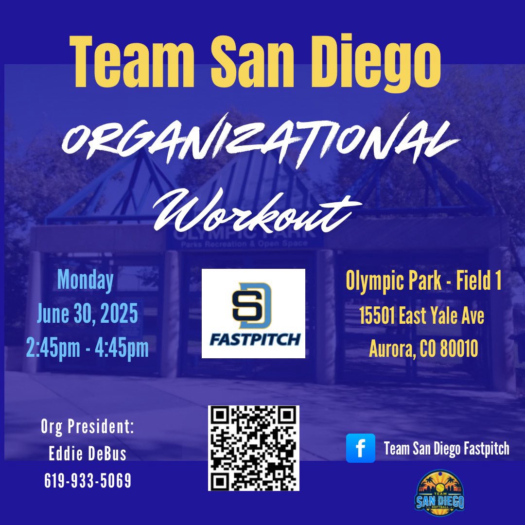 SydneySmith2026's tweet photo. Come out and watch @teamsandiego18 play in the Colorado Sparkler or at our organizational workout. Can’t wait to see you there! 

@TakeCharge_SB
@UWAA_United @los_stuff
@PrepStar_US @westcoastpreps_
@DRecruitsl @softball_dugout
@ImpactRetweets @upnextrecruits https://t.co/HbblJFMpTT