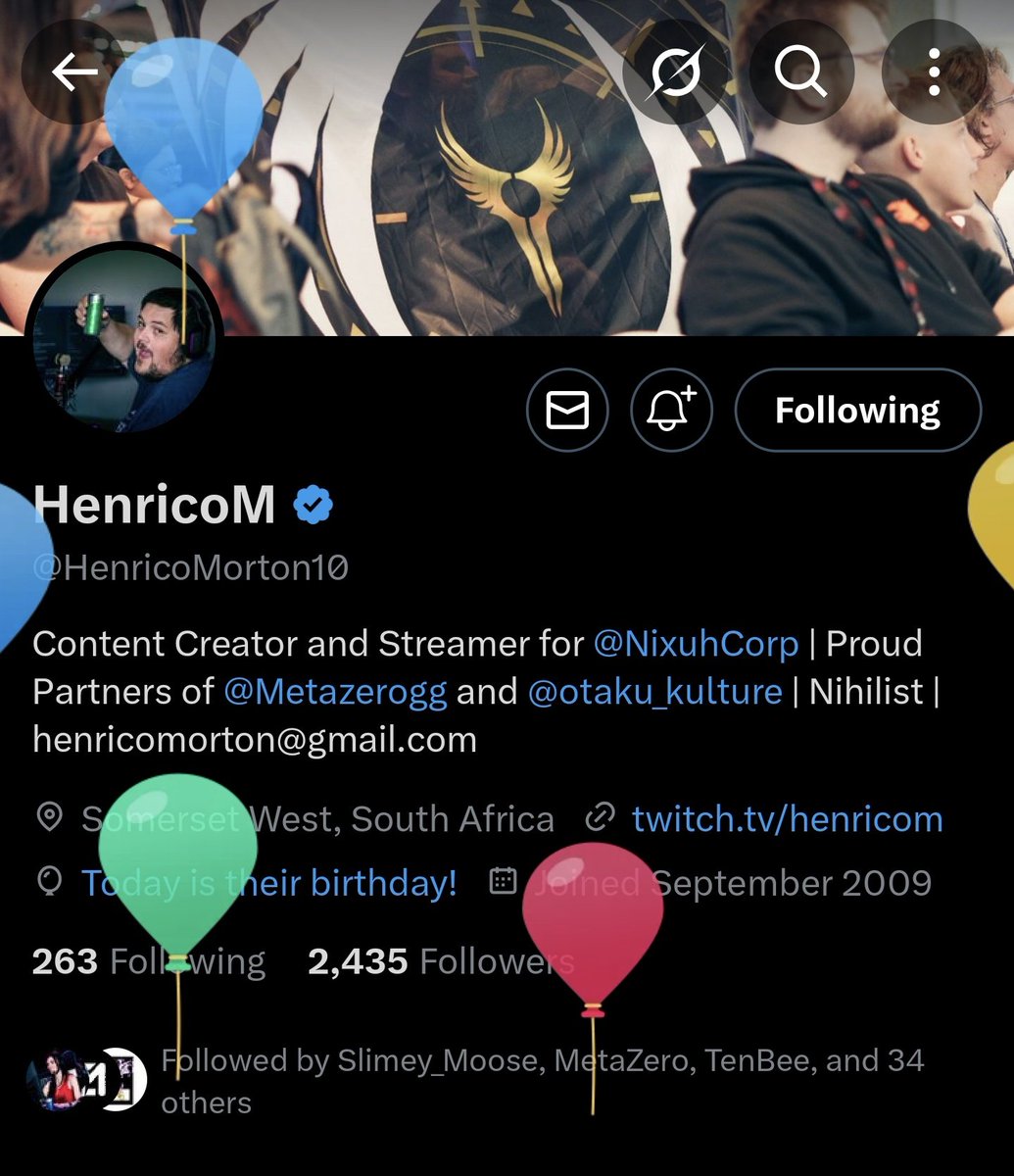 Seeing as he wont do it himself. Happy birthday streamer. We all love and appreciate you <a href="/HenricoMorton10/">HenricoM</a>