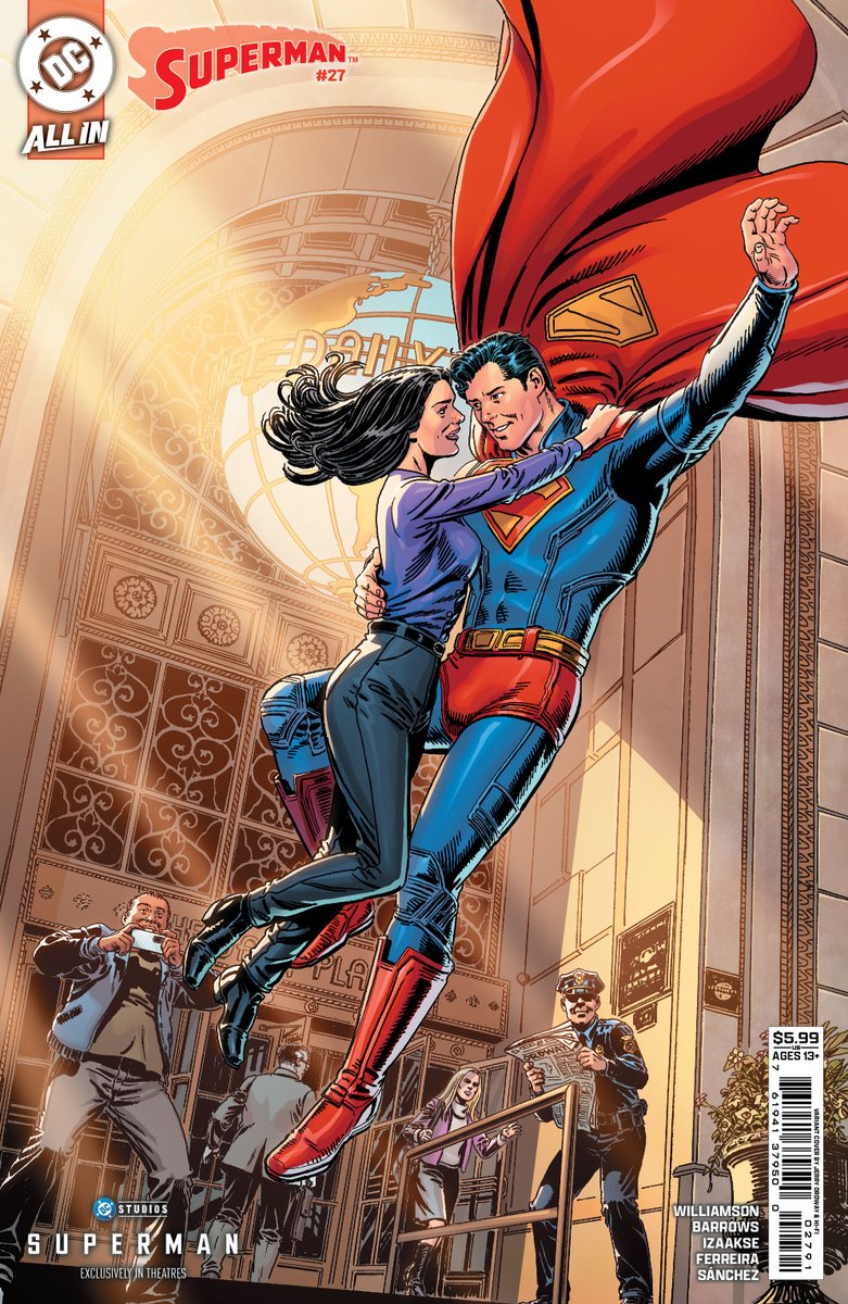 Joshua Williamson (@williamson_josh) on Twitter photo Today's SUPERMAN #27 also has a <a href="/Superman/">Superman</a> movie variant cover by the great <a href="/JerryOrdway/">Jerry Ordway</a> and <a href="/hificolor/">Hi-Fi color</a>.
Pick up your copy in stores! Today's SUPERMAN #27 also has a <a href="/Superman/">Superman</a> movie variant cover by the great <a href="/JerryOrdway/">Jerry Ordway</a> and <a href="/hificolor/">Hi-Fi color</a>.
Pick up your copy in stores!