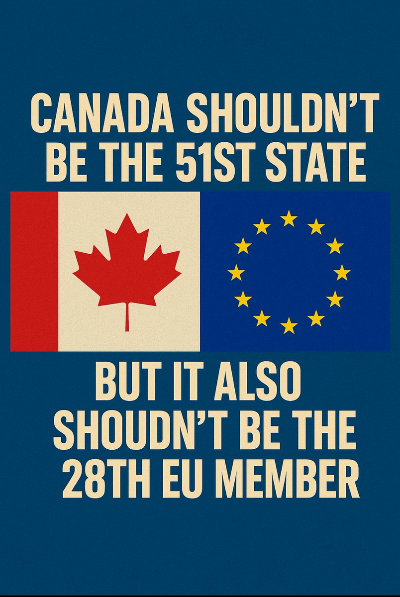 Canada doesn’t need to be the 51st U.S. state. But it damn well shouldn’t become the 28th EU member either.

Carney just signed a sweeping deal that locks us into EU-style carbon taxes, digital IDs, defence plans, and industrial policy.

More rules. More bureaucracy. No relief