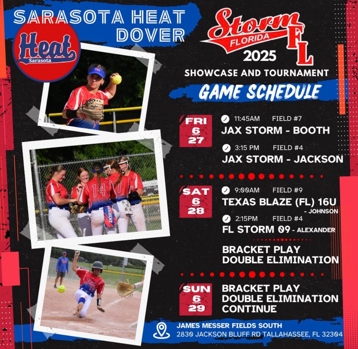 Excited to go to Tallahassee this weekend for the FL Storm showcase and tournament. Come check us out‼️